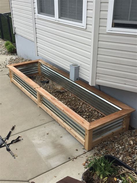 planter boxes with corrugated metal